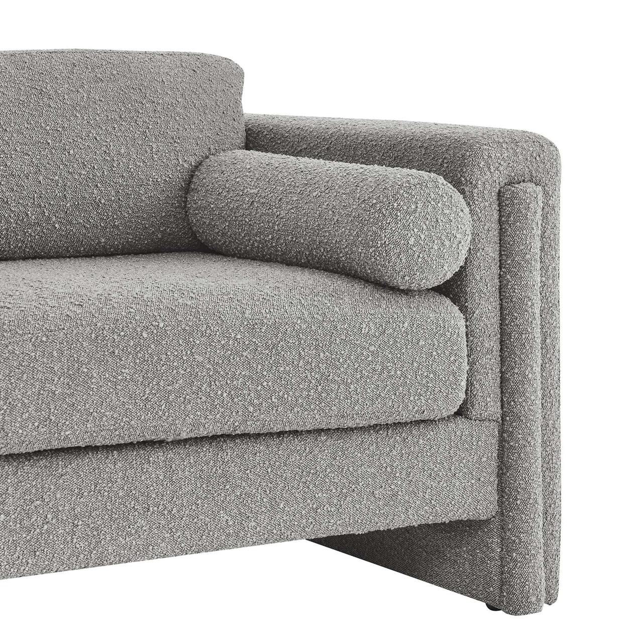 Tessaro Boucle Loveseat, Light Gray