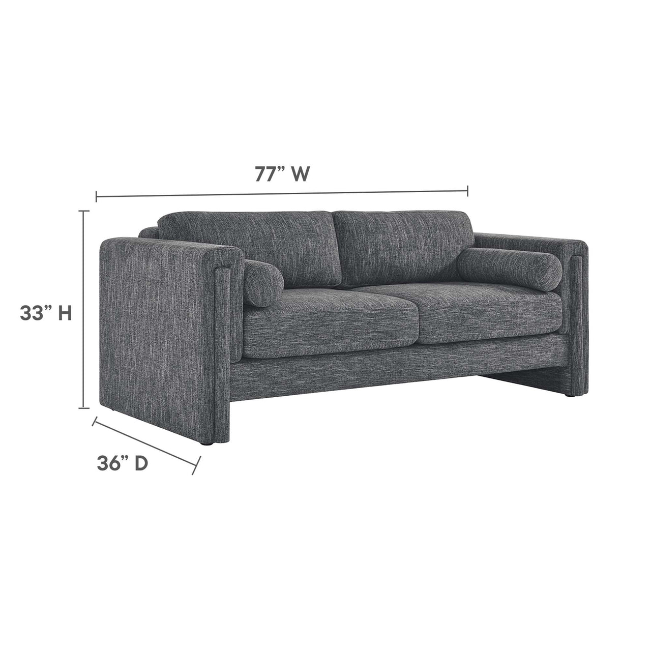 Tessaro Fabric Sofa, Gray