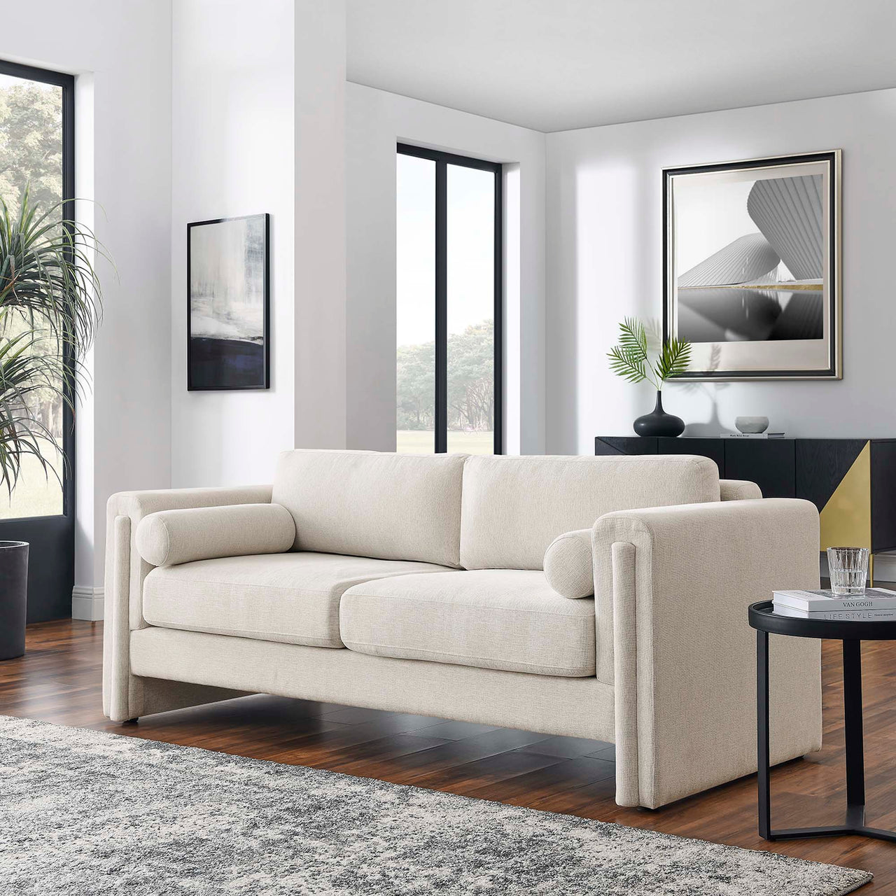 Tessaro Fabric Sofa, Ivory