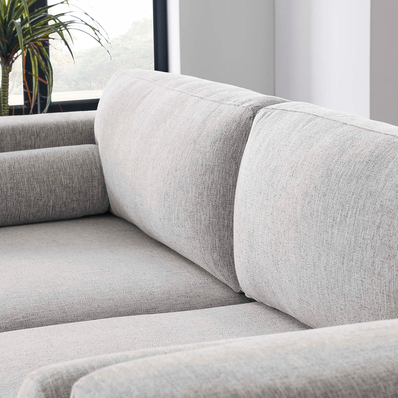 Tessaro Fabric Sofa, Light Gray