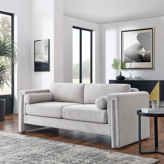 Tessaro Fabric Sofa, Light Gray