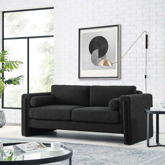 Tessaro Boucle Sofa, Black