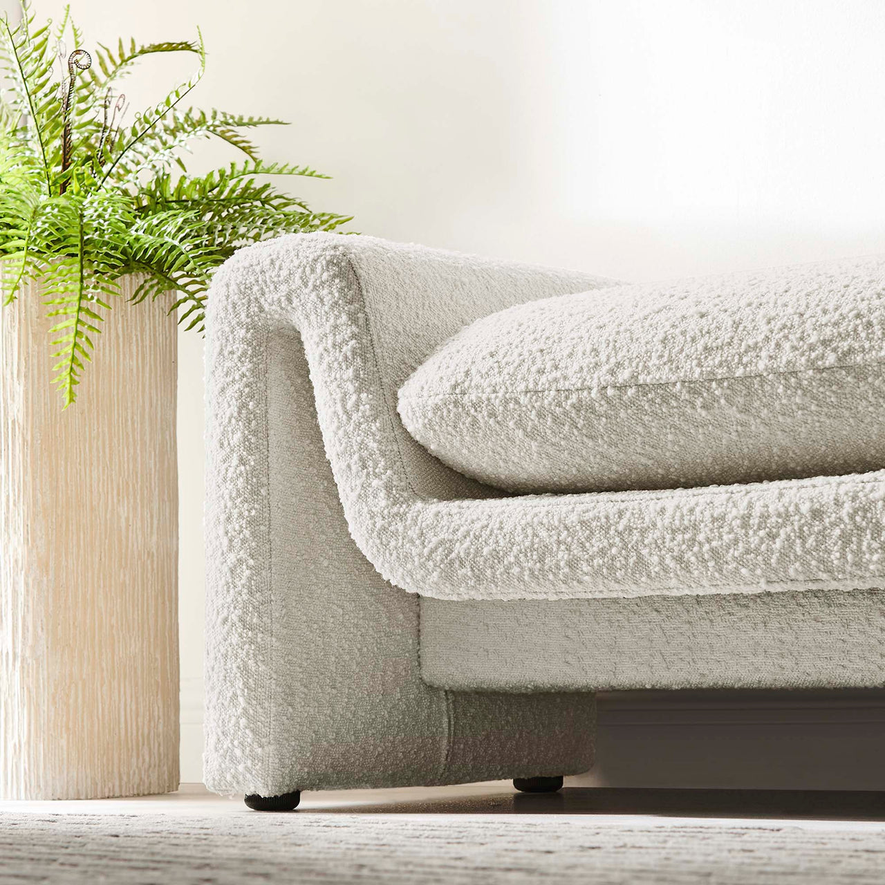 Jorwyn Boucle Bench, Ivory