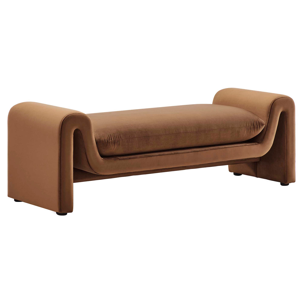 Jorwyn Velvet Bench, Brown