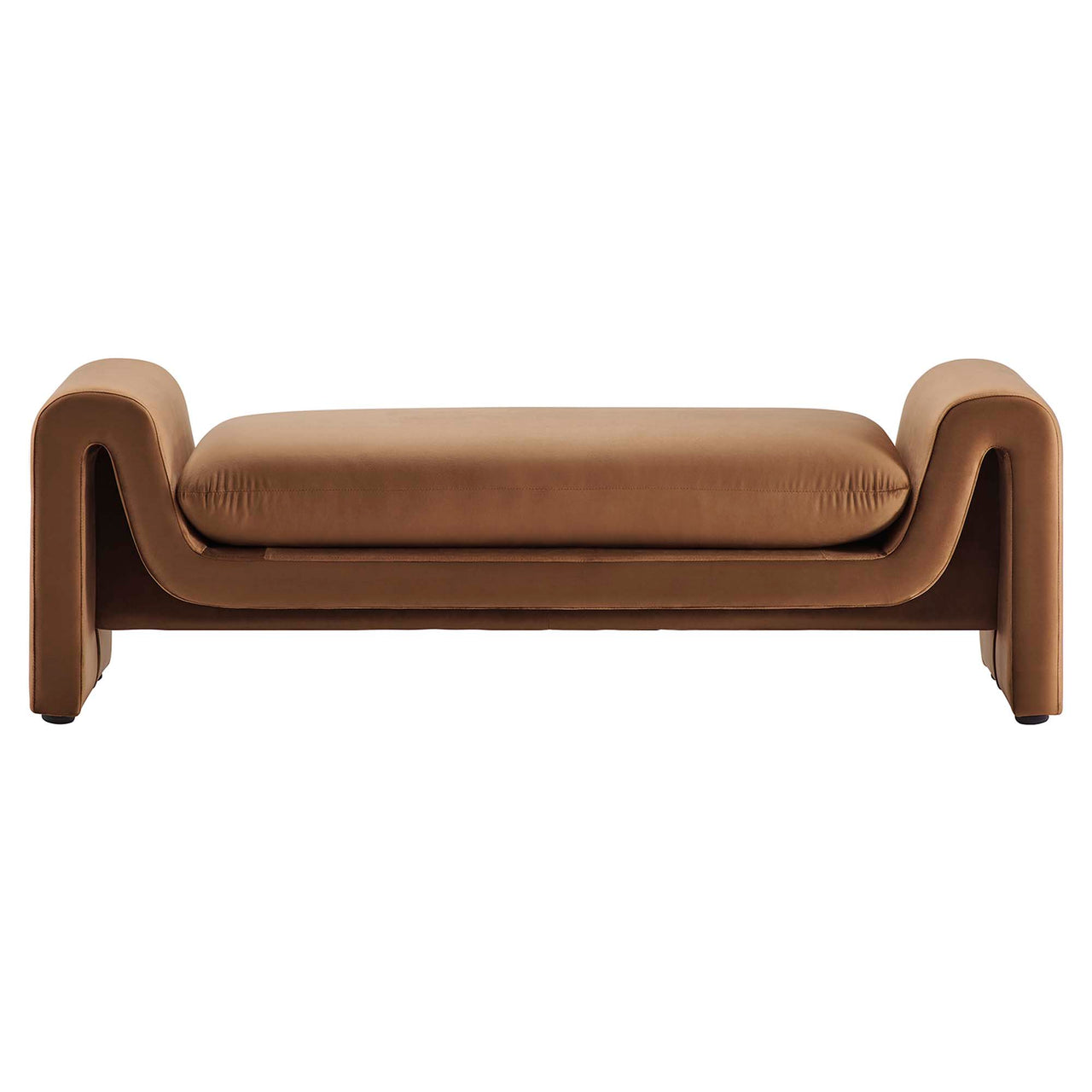Jorwyn Velvet Bench, Brown
