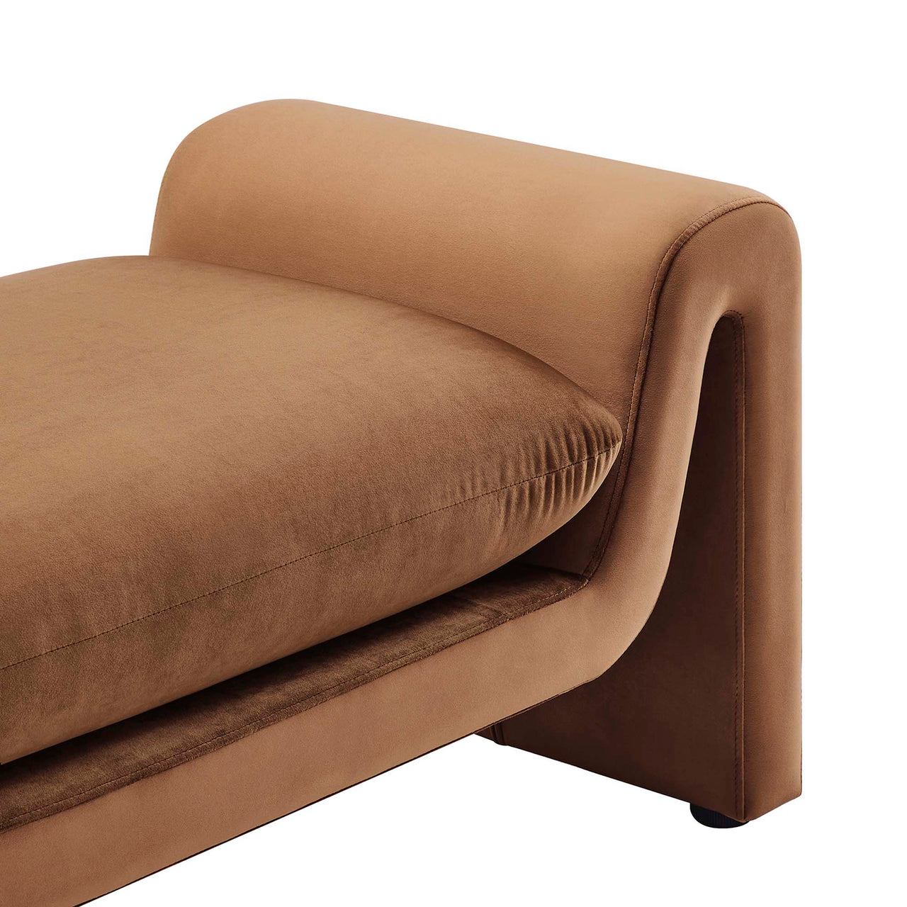 Jorwyn Velvet Bench, Brown