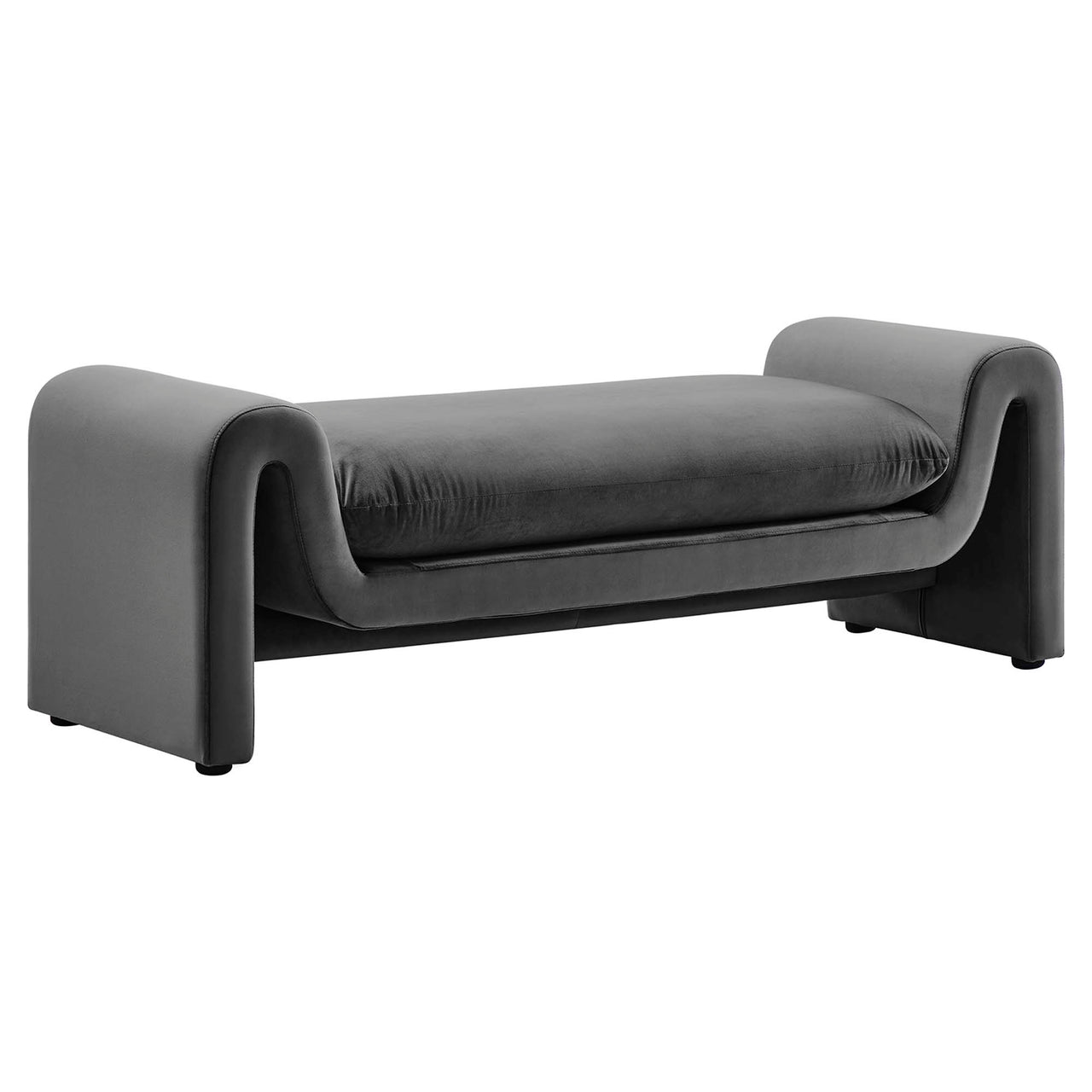 Jorwyn Velvet Bench, Gray