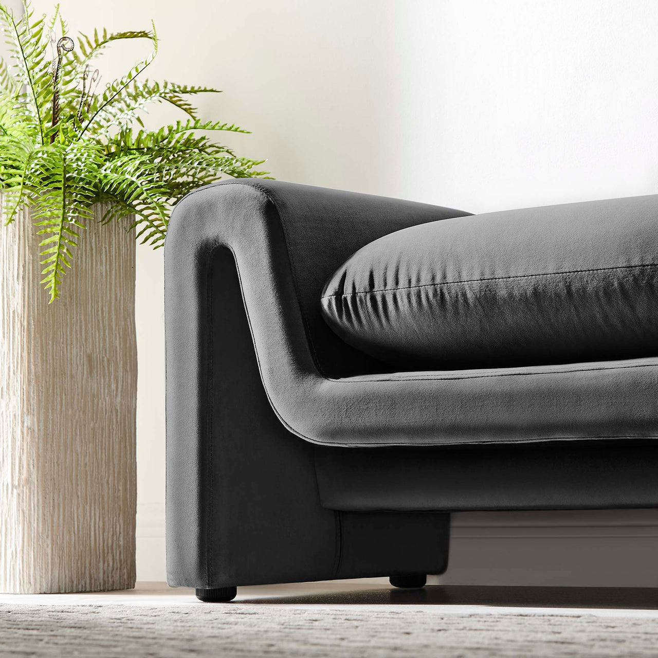 Jorwyn Velvet Bench, Gray