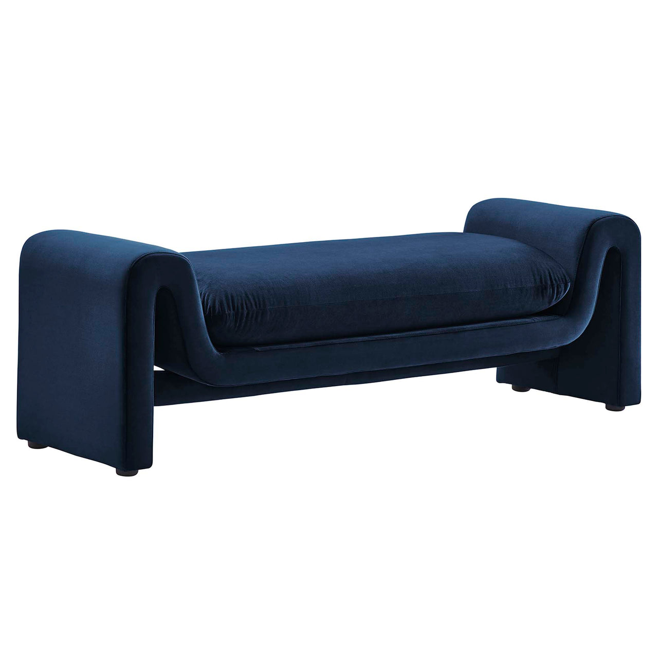 Jorwyn Velvet Bench, Dark Blue