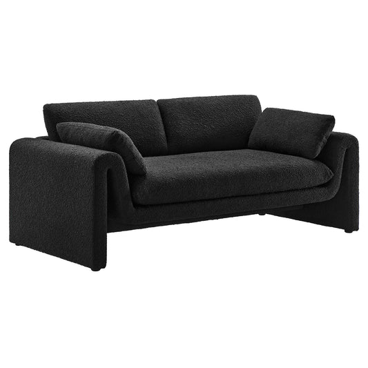 Jorwyn Boucle Sofa, Black