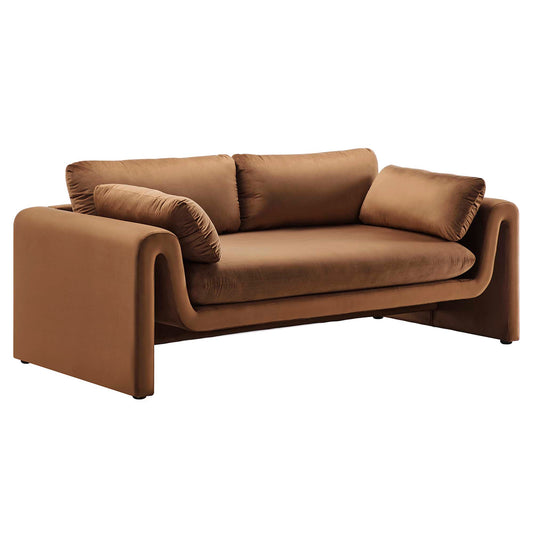 Jorwyn Velvet Sofa, Brown