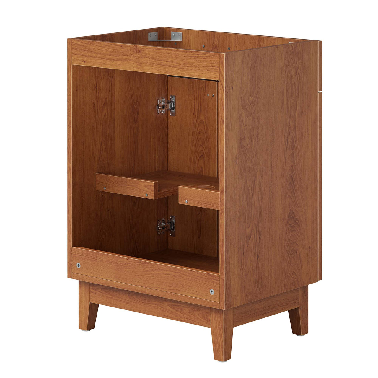 Regalo Vanity Base with Storage, Small, Walnut