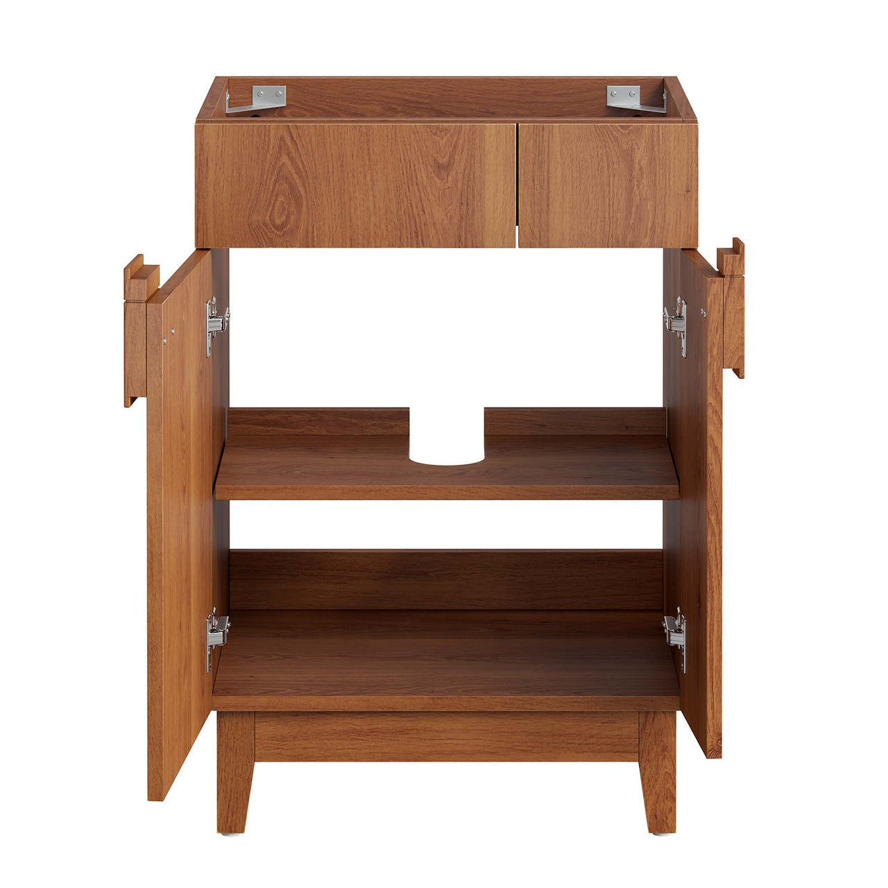 Regalo Vanity Base with Storage, Small, Walnut