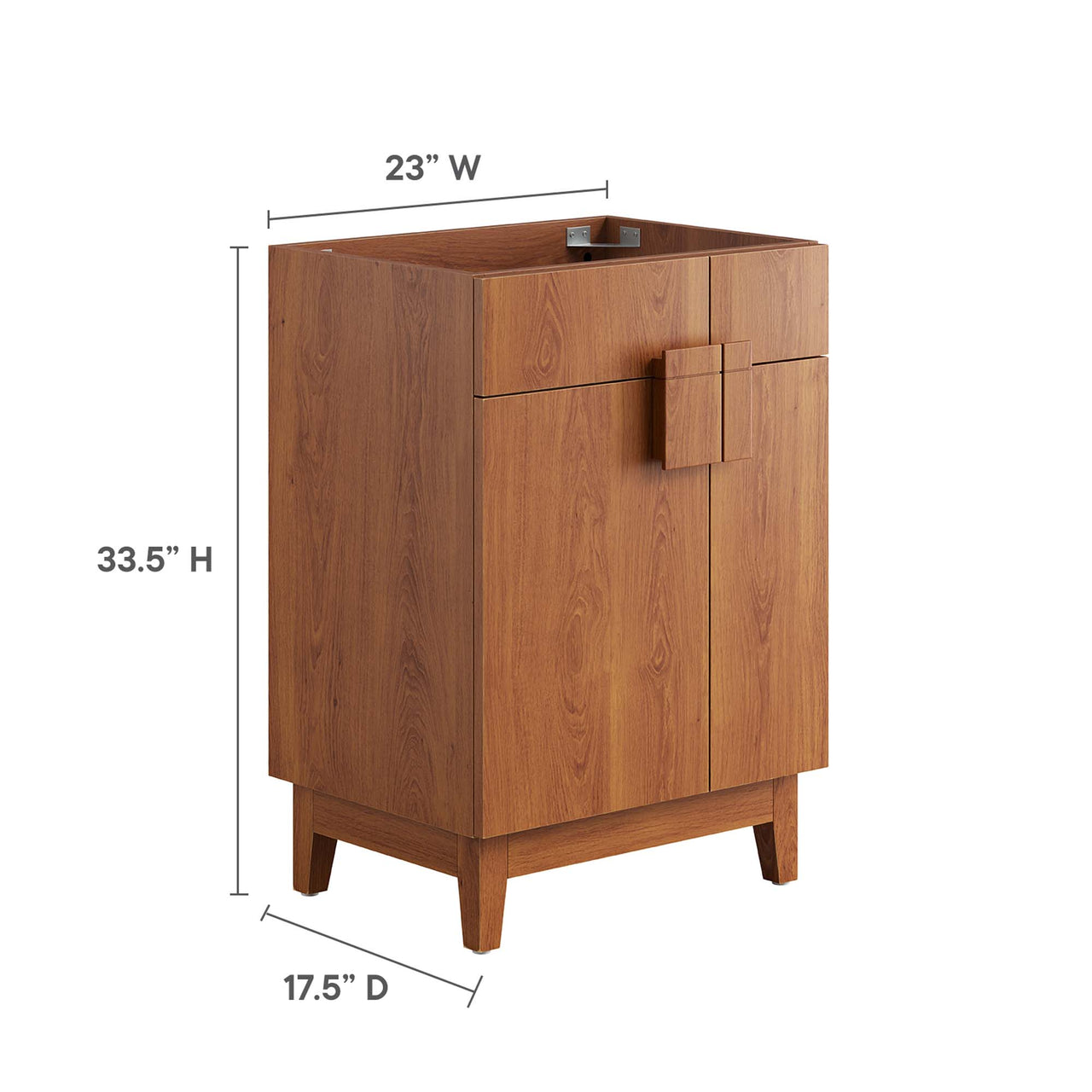 Regalo Vanity Base with Storage, Small, Walnut