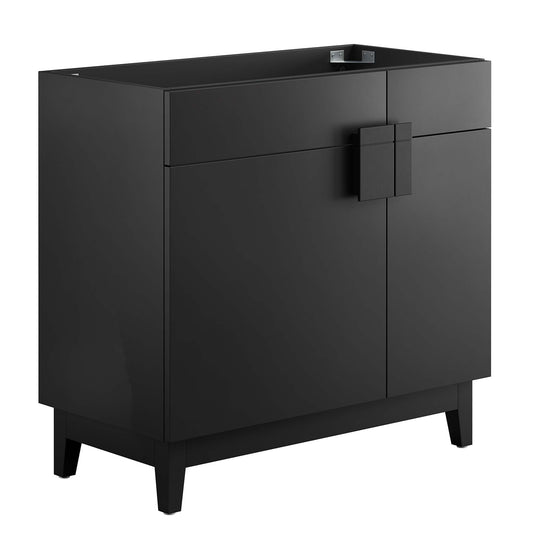 Regalo Vanity Base with Storage, Large, Black