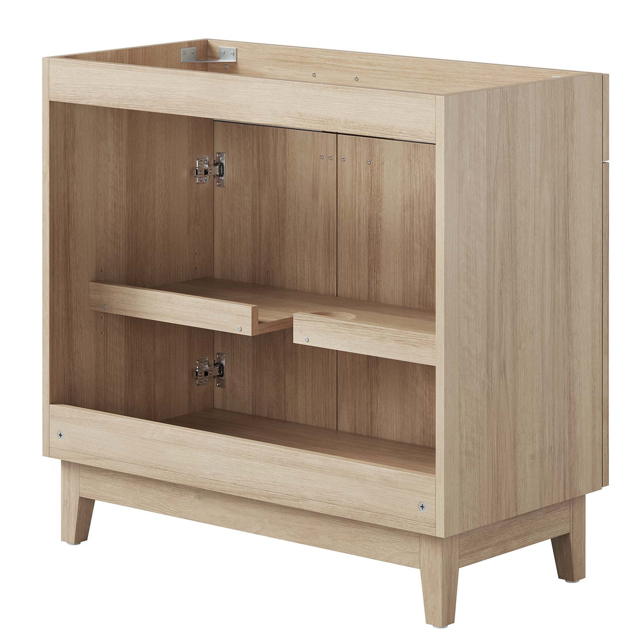 Regalo Vanity Base with Storage, Large, Oak