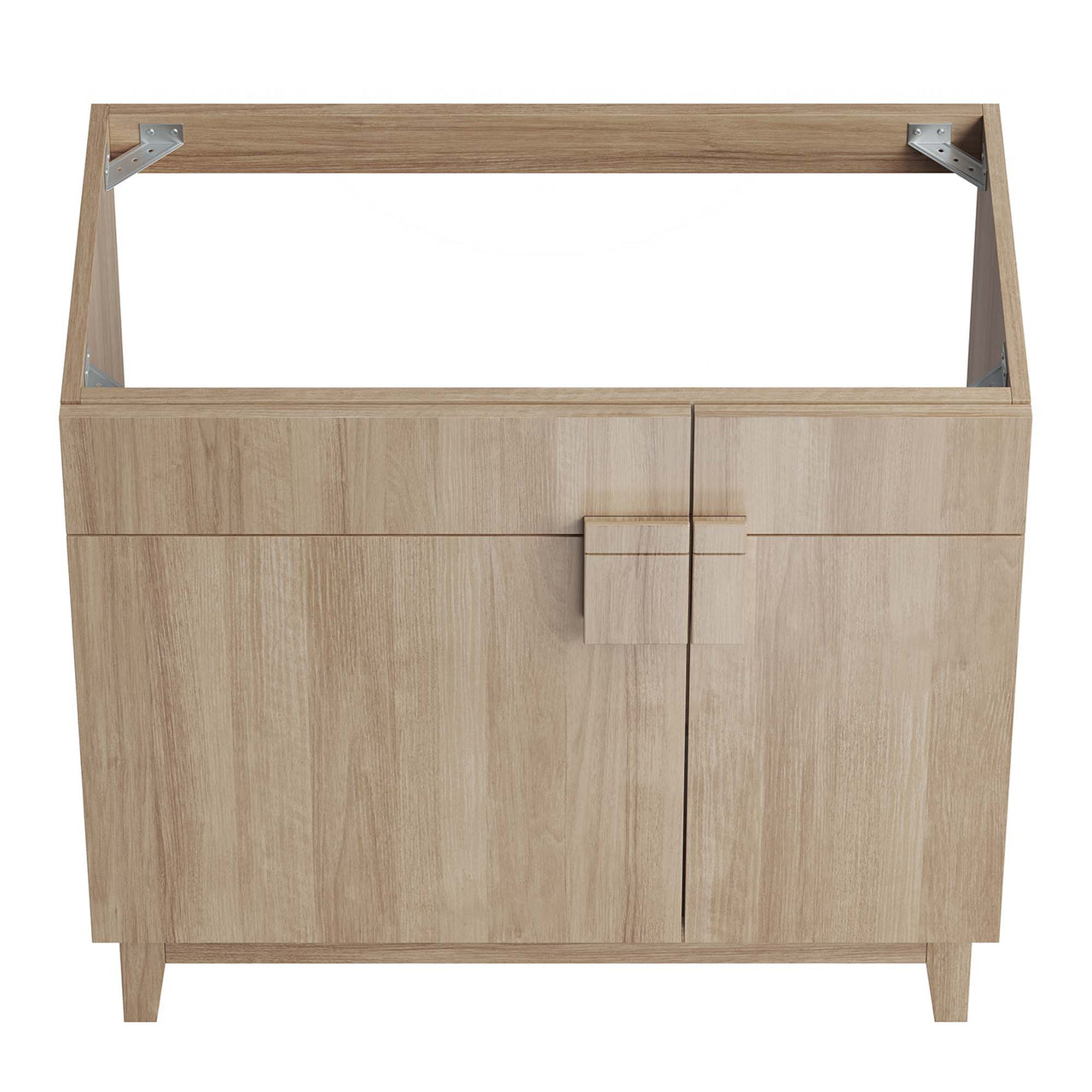 Regalo Vanity Base with Storage, Large, Oak