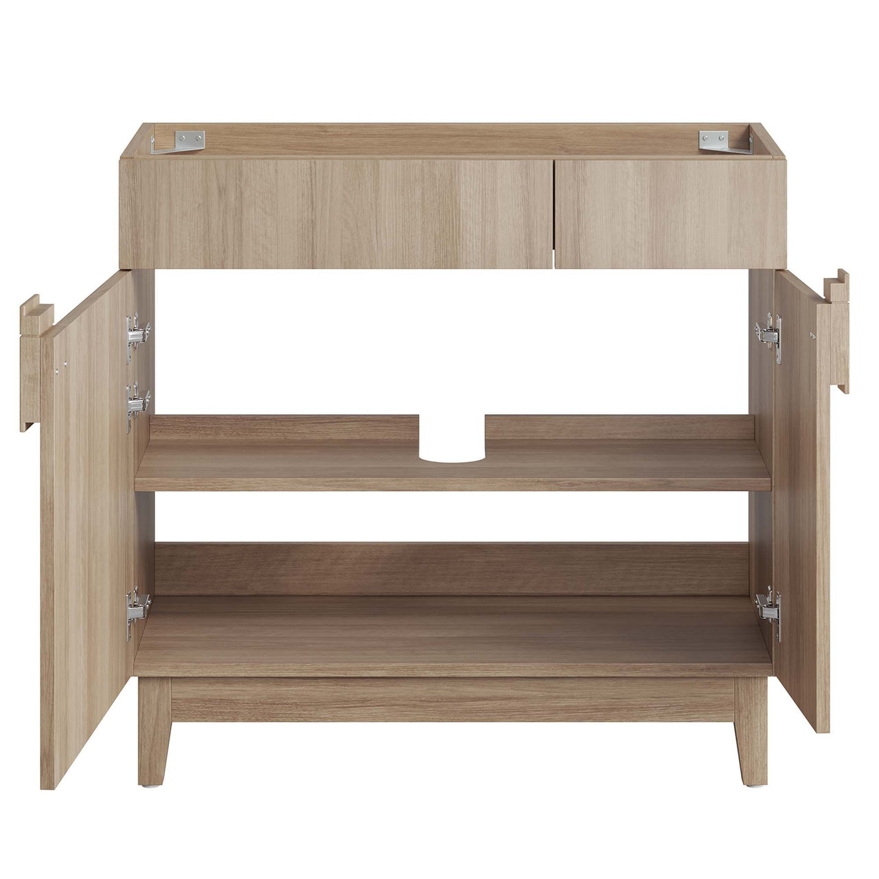 Regalo Vanity Base with Storage, Large, Oak