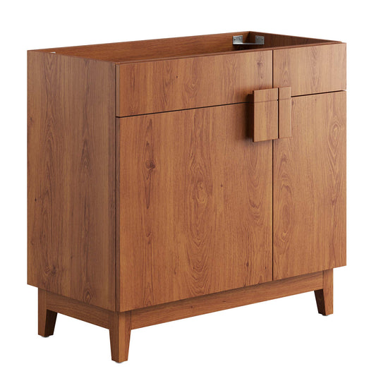 Regalo Vanity Base with Storage, Large, Walnut