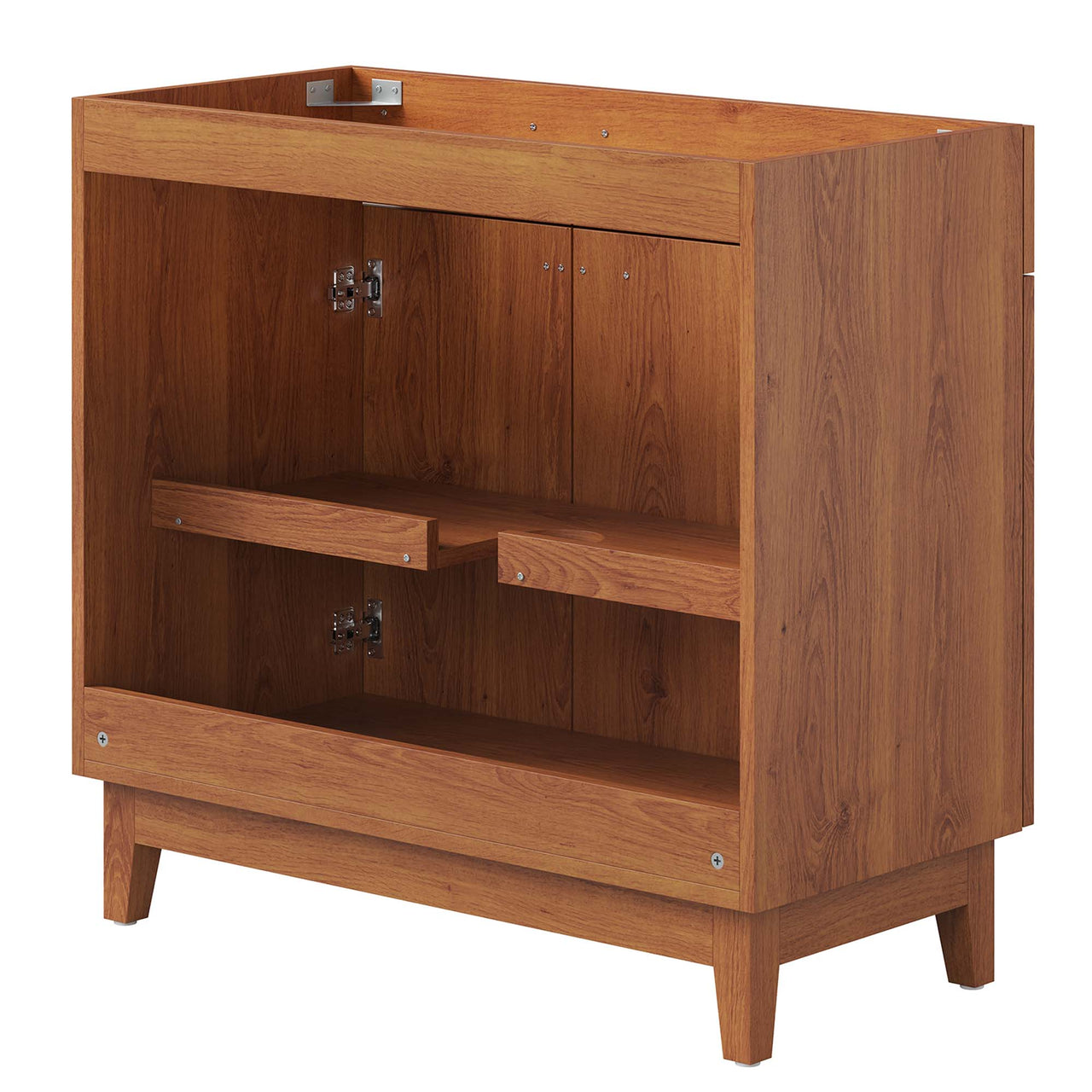 Regalo Vanity Base with Storage, Large, Walnut