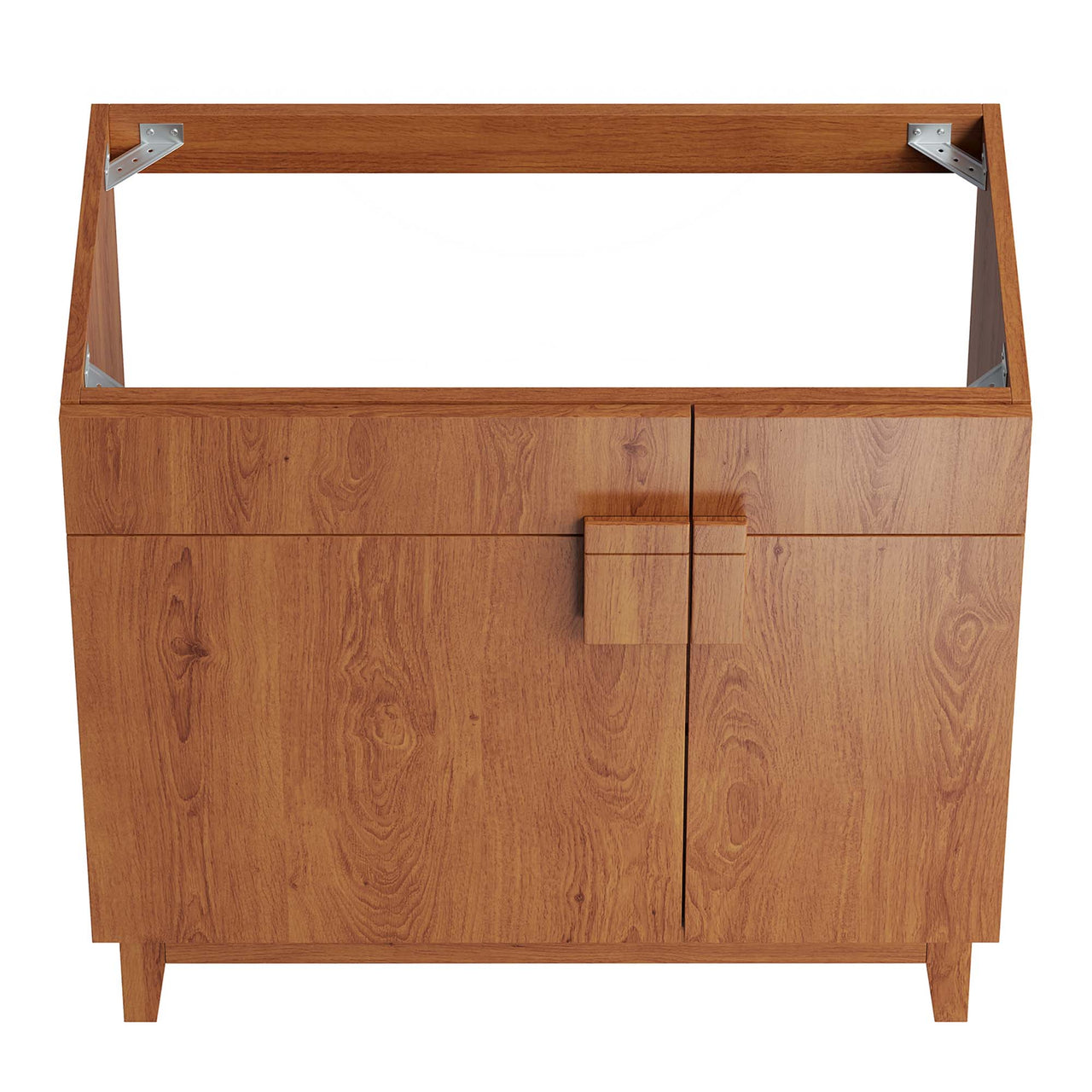 Regalo Vanity Base with Storage, Large, Walnut