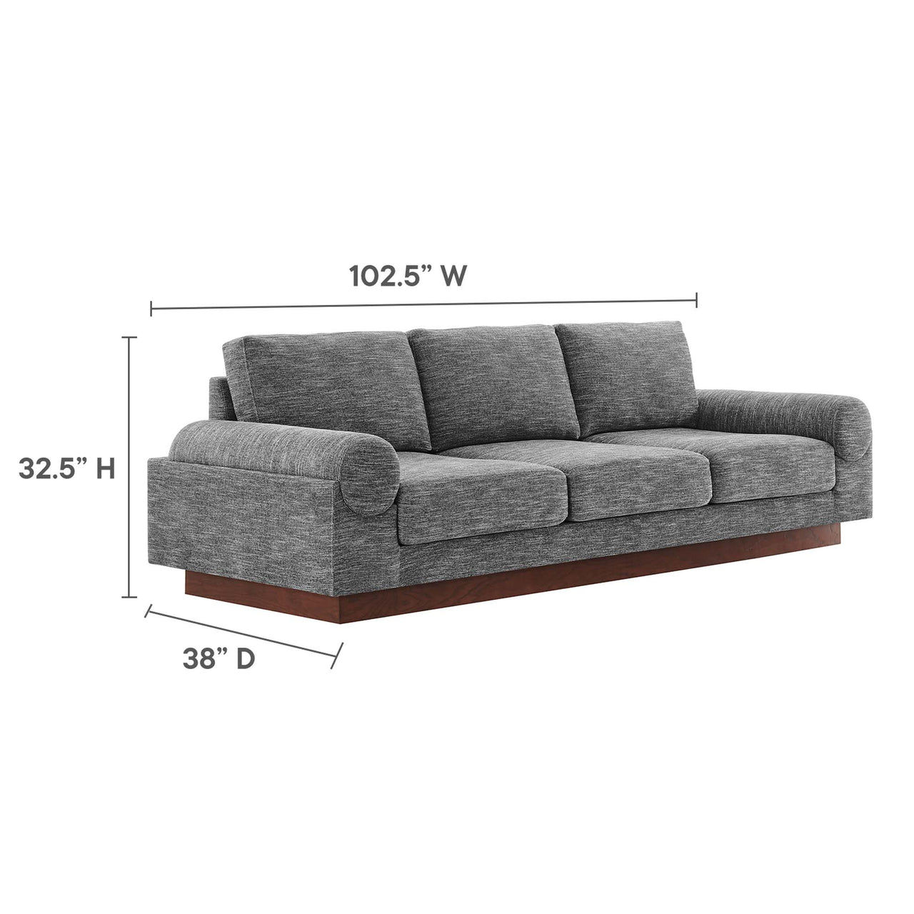 Paradise Fabric Sofa, Gray
