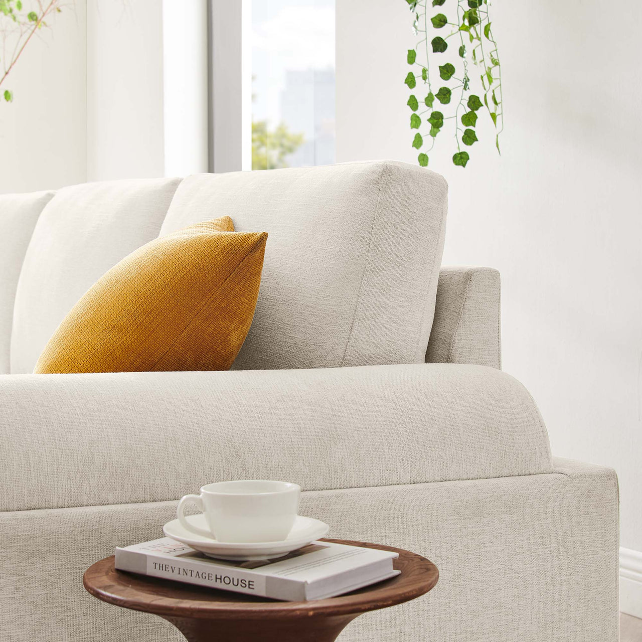 Paradise Fabric Sofa, Ivory