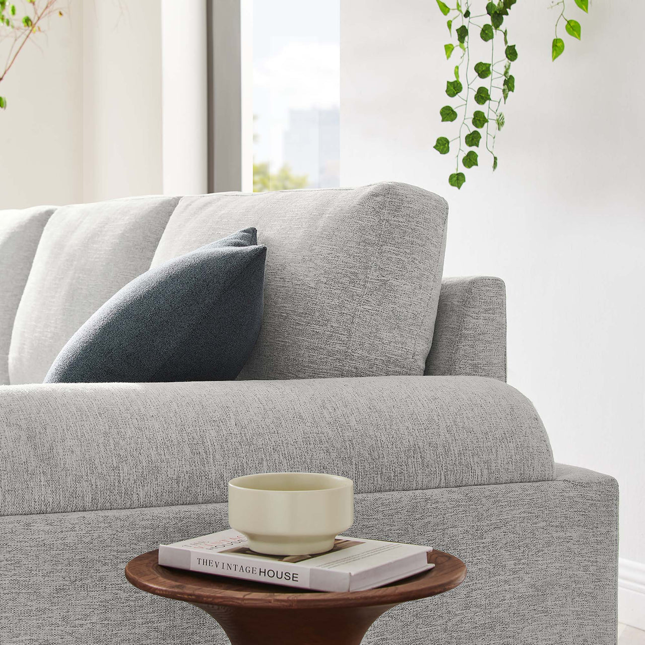 Paradise Fabric Sofa, Light Gray