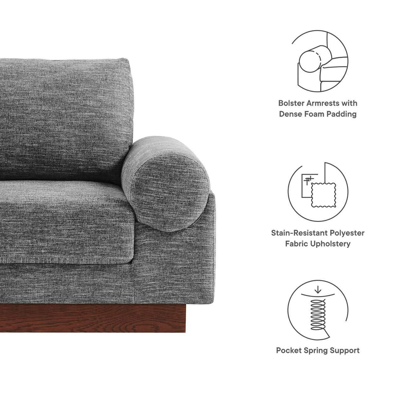 Paradise Fabric Armchair, Gray