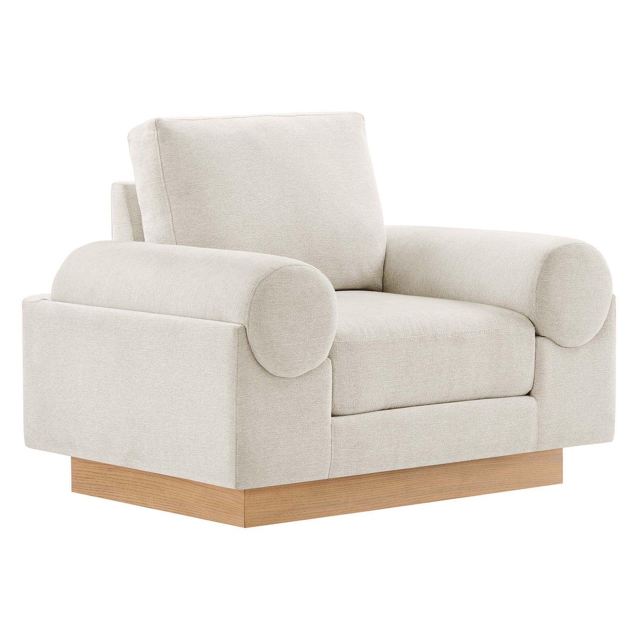 Paradise Fabric Armchair, Ivory