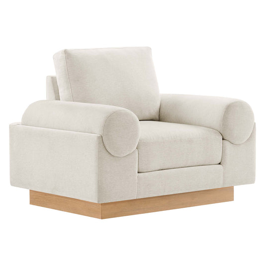 Paradise Fabric Armchair, Ivory