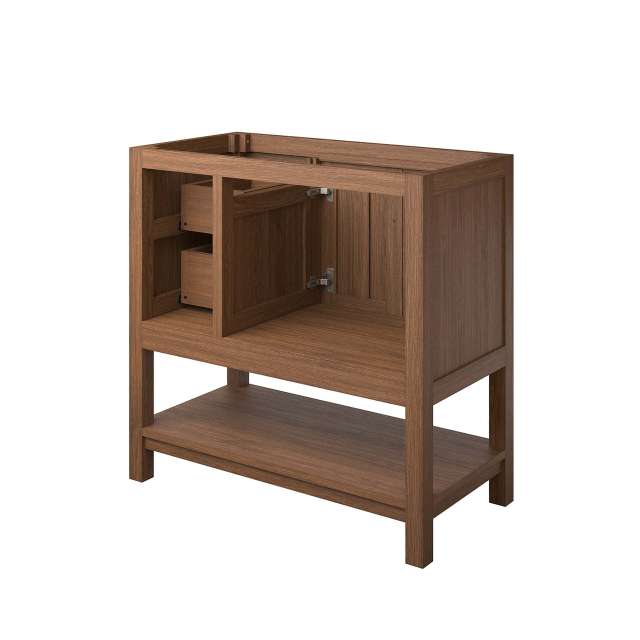 Ashville Vanity Base with Storage, Large, Walnut
