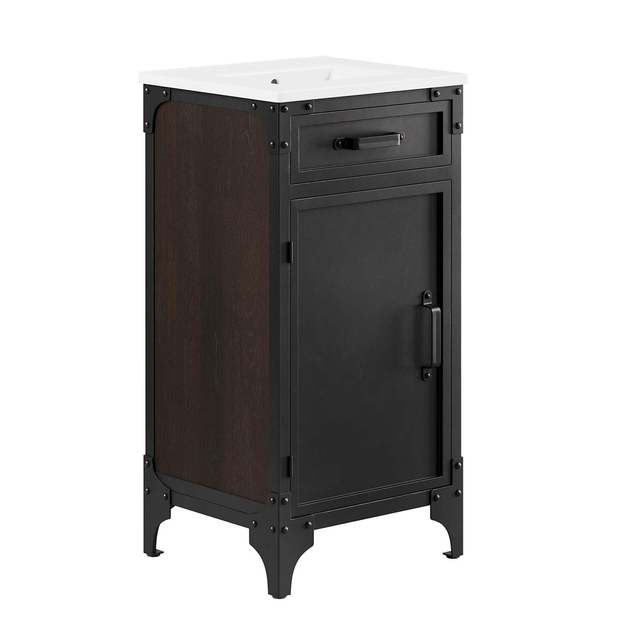Tartaria Vanity Unit, Extra Small, White & Black