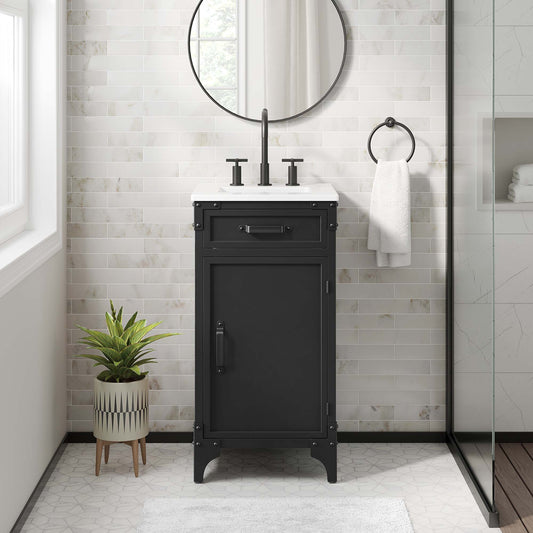 Tartaria Vanity Unit, Extra Small, White & Black