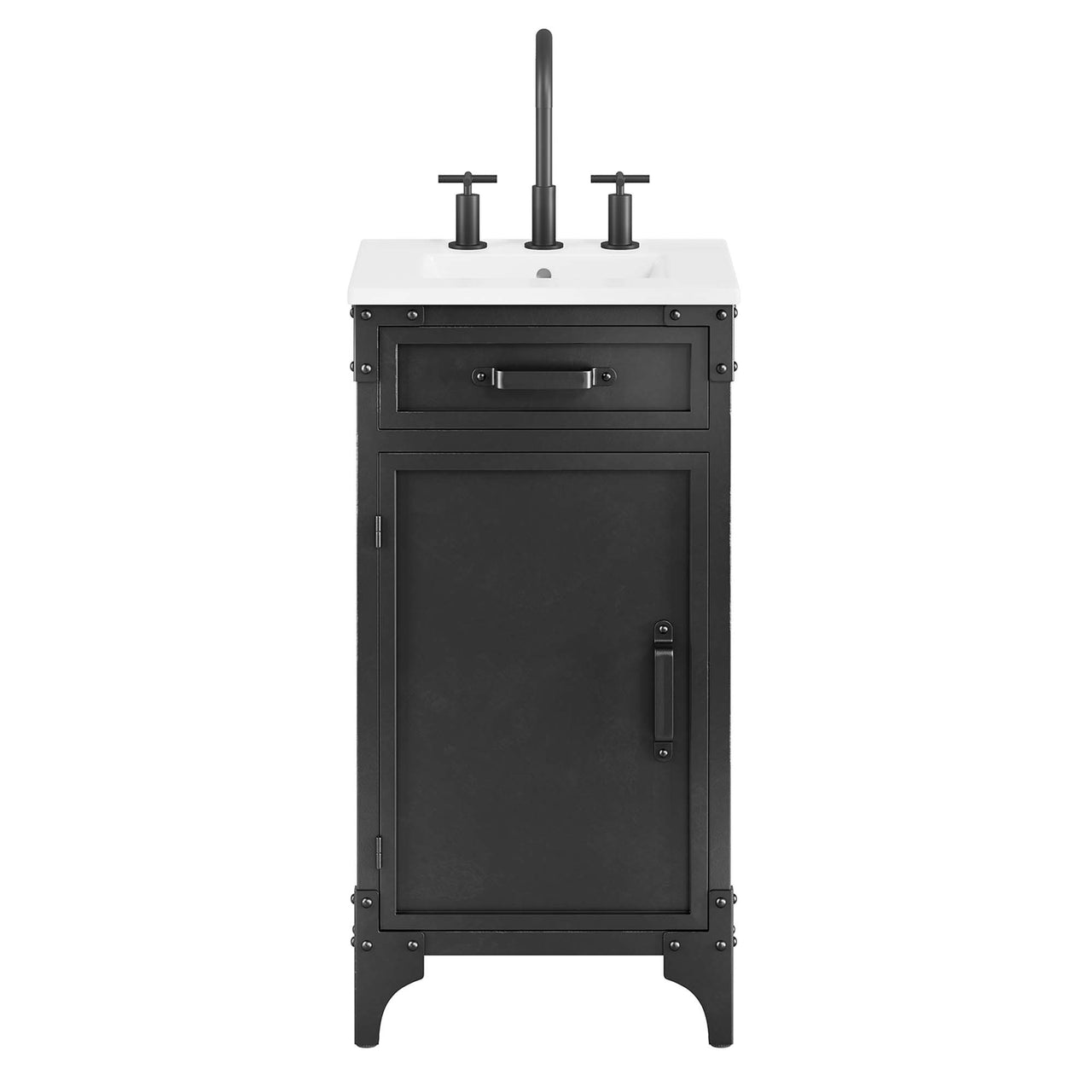 Tartaria Vanity Unit, Extra Small, White & Black