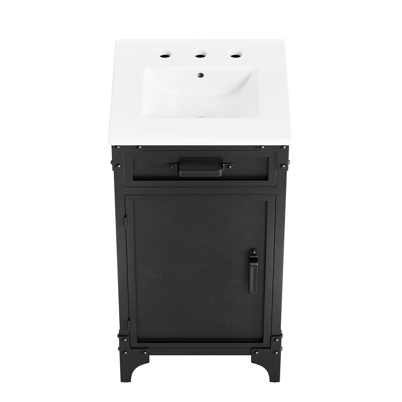 Tartaria Vanity Unit, Extra Small, White & Black