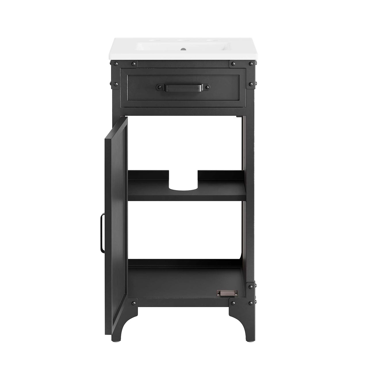 Tartaria Vanity Unit, Extra Small, White & Black