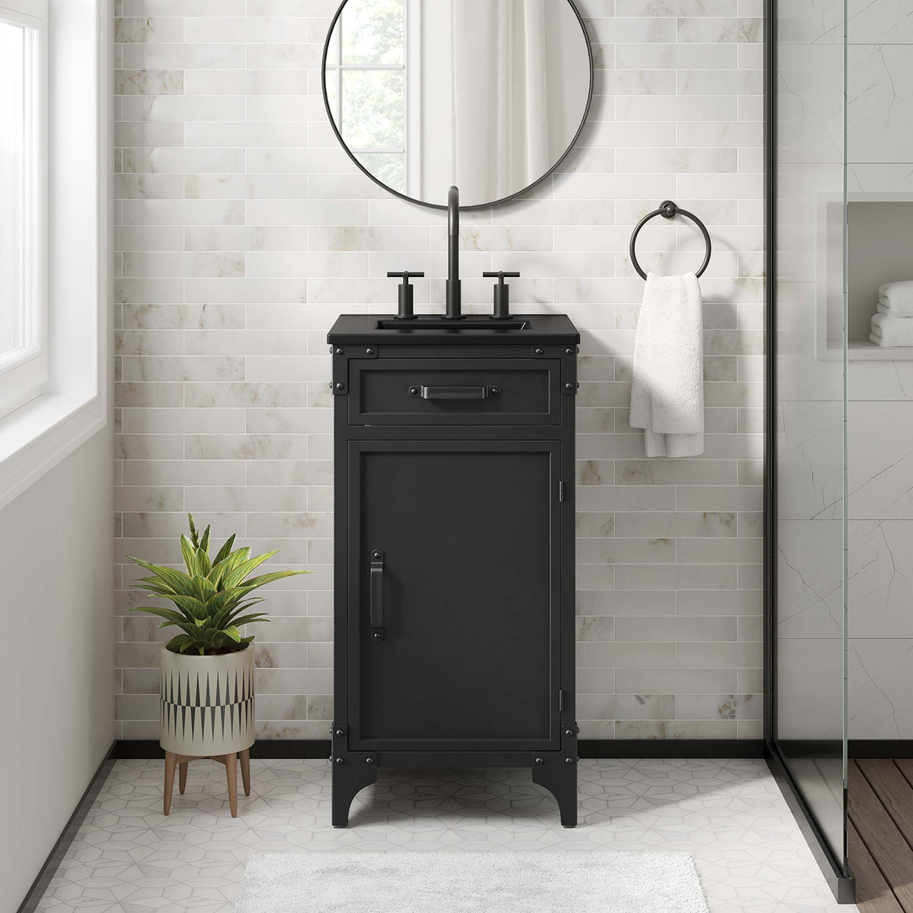Tartaria Vanity Unit, Extra Small, Black