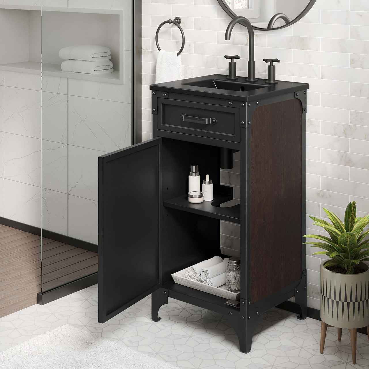 Tartaria Vanity Unit, Extra Small, Black