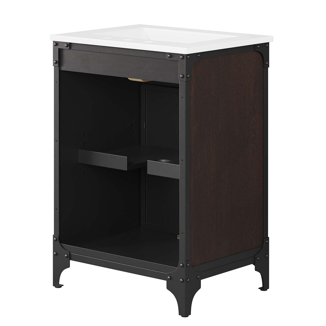 Tartaria Vanity Unit, Small, White & Black