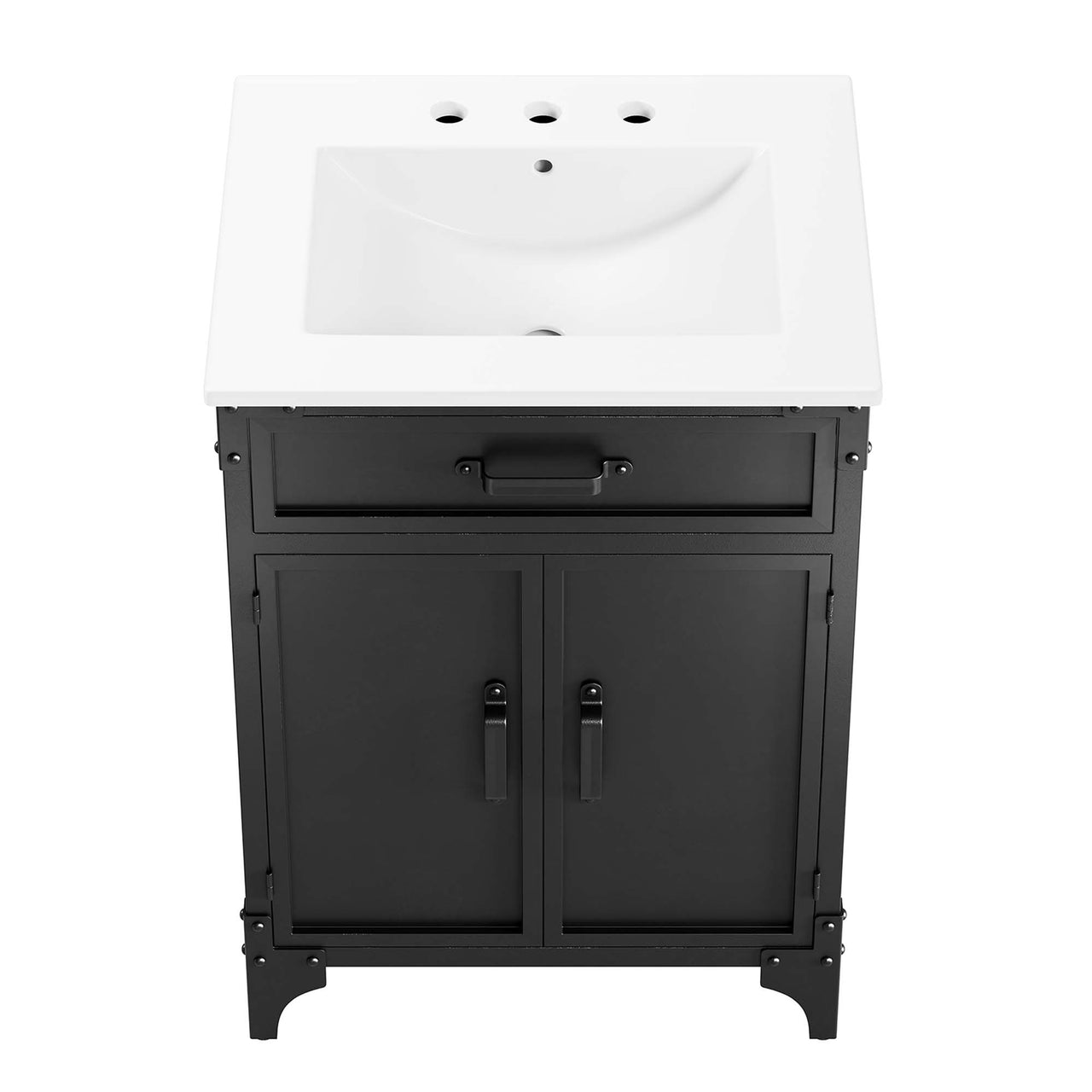 Tartaria Vanity Unit, Small, White & Black