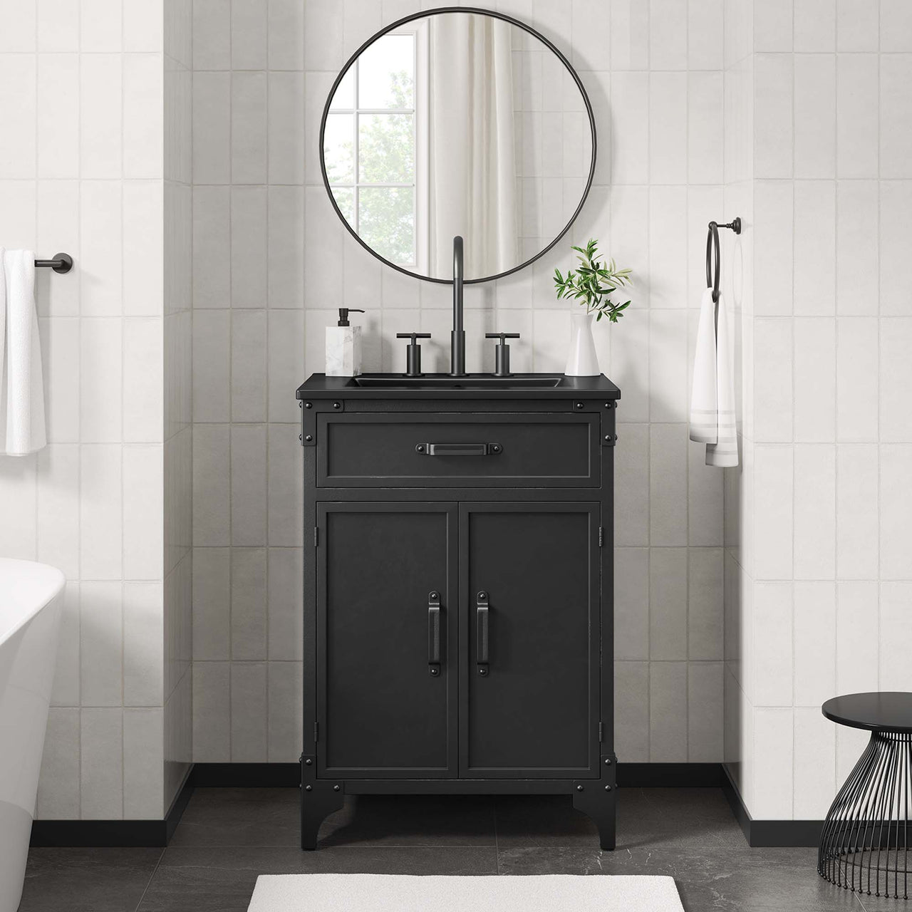 Tartaria Vanity Unit, Small, Black