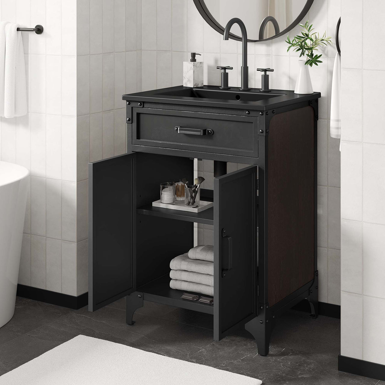 Tartaria Vanity Unit, Small, Black