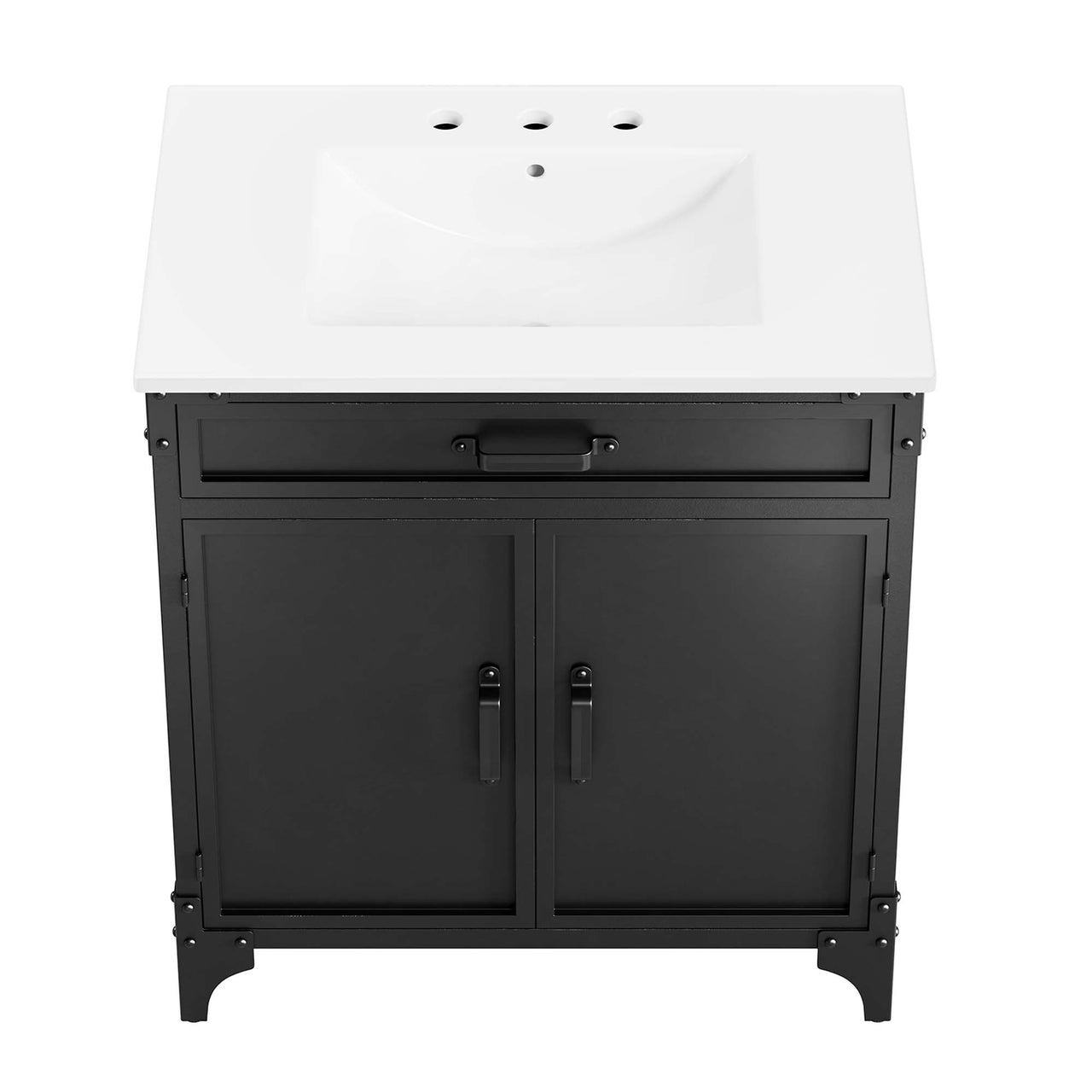 Tartaria Vanity Unit, Medium, White & Black