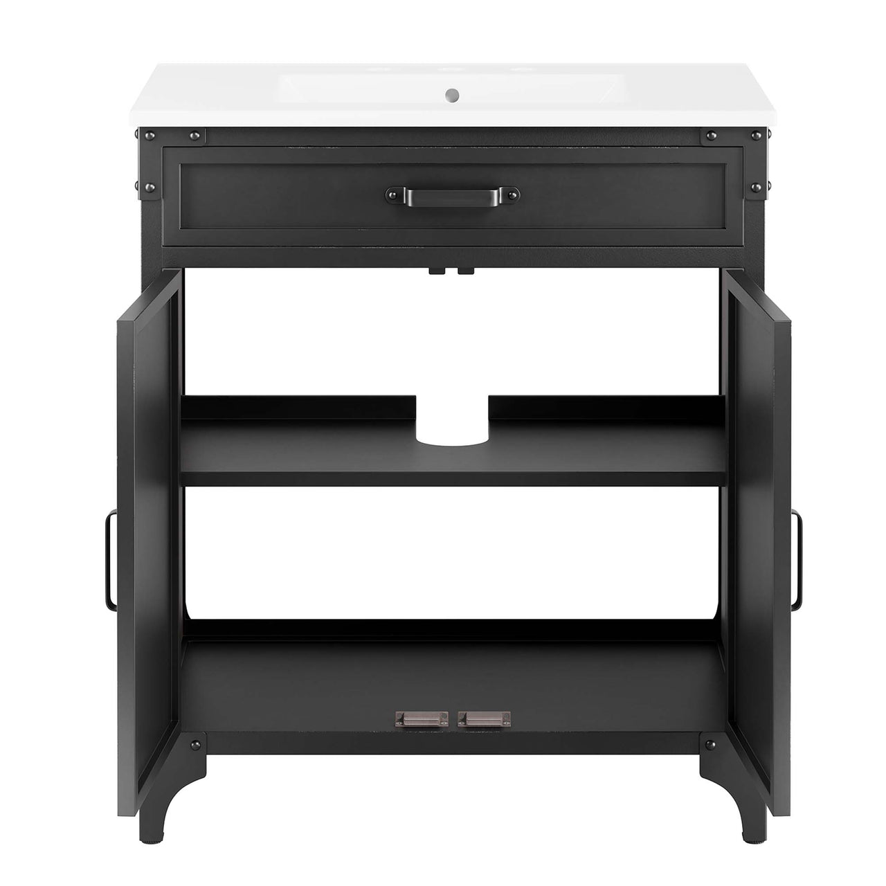 Tartaria Vanity Unit, Medium, White & Black