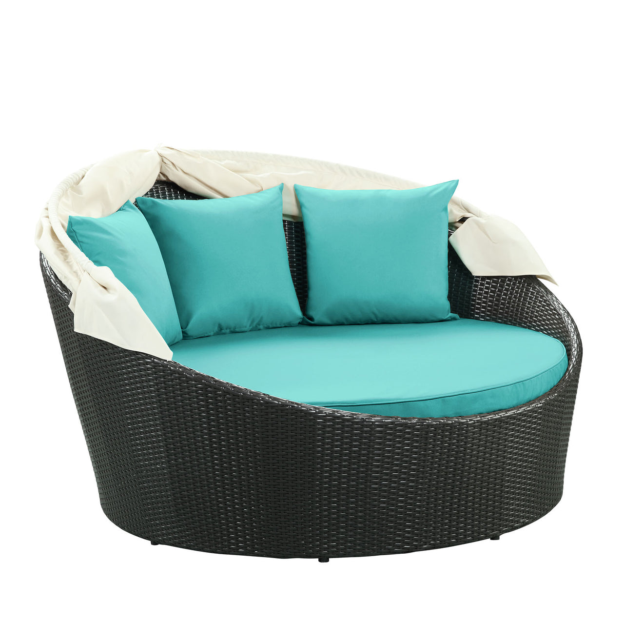 Slumber Canopy Alfresco Daybed, Espresso & Turquoise