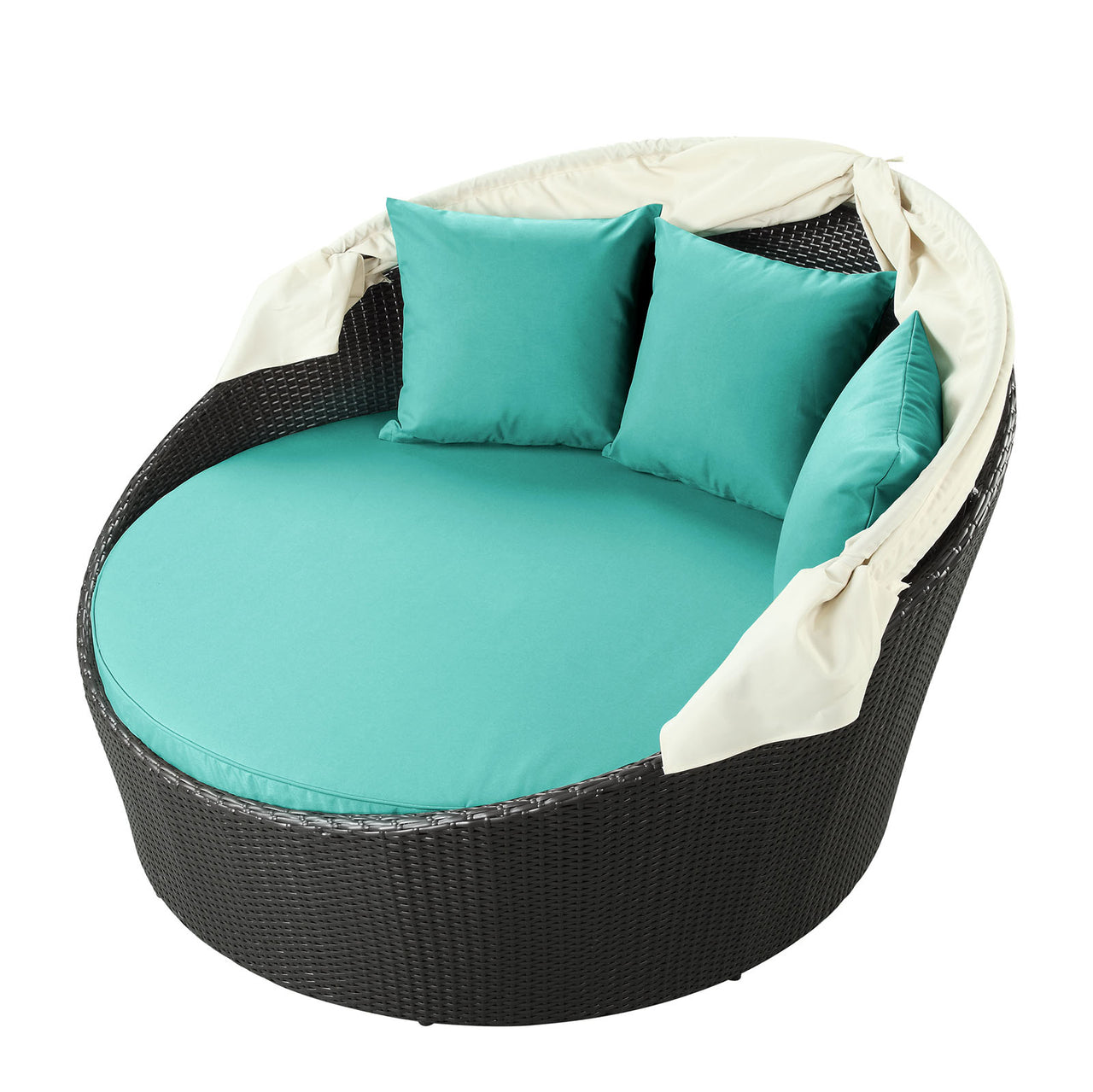 Slumber Canopy Alfresco Daybed, Espresso & Turquoise