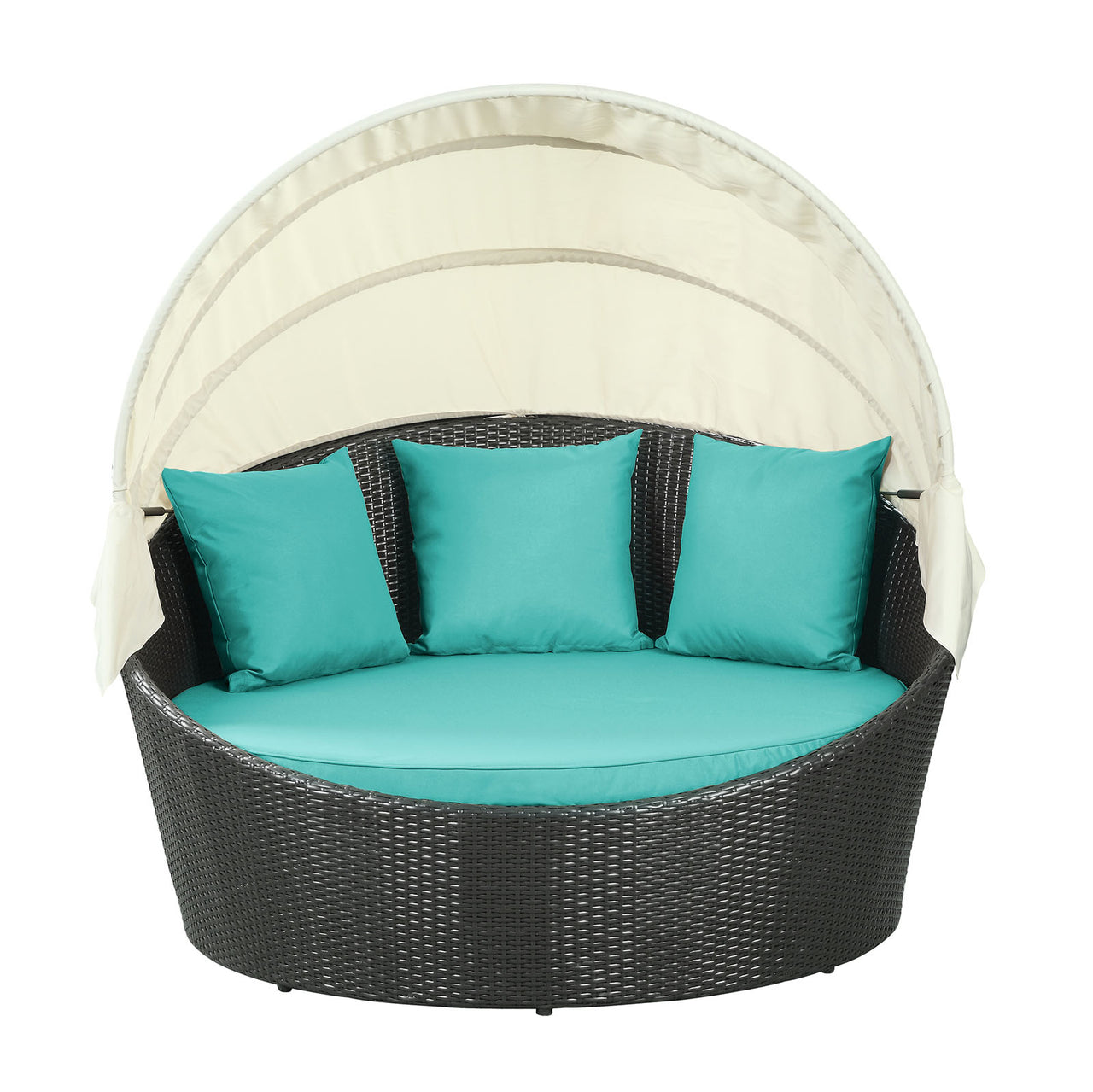 Slumber Canopy Alfresco Daybed, Espresso & Turquoise