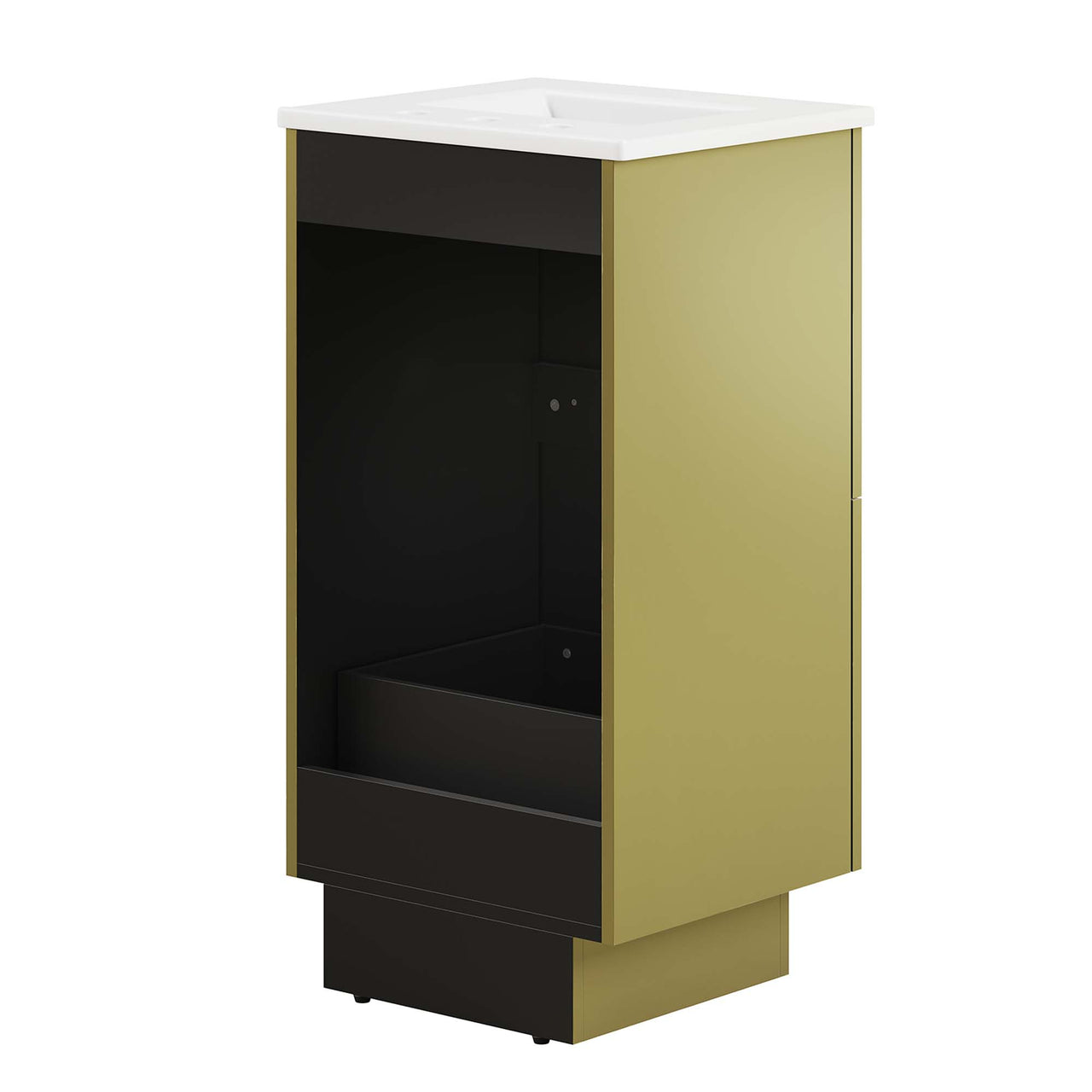 Gold Rush Vanity Unit, Extra Small, White & Gold