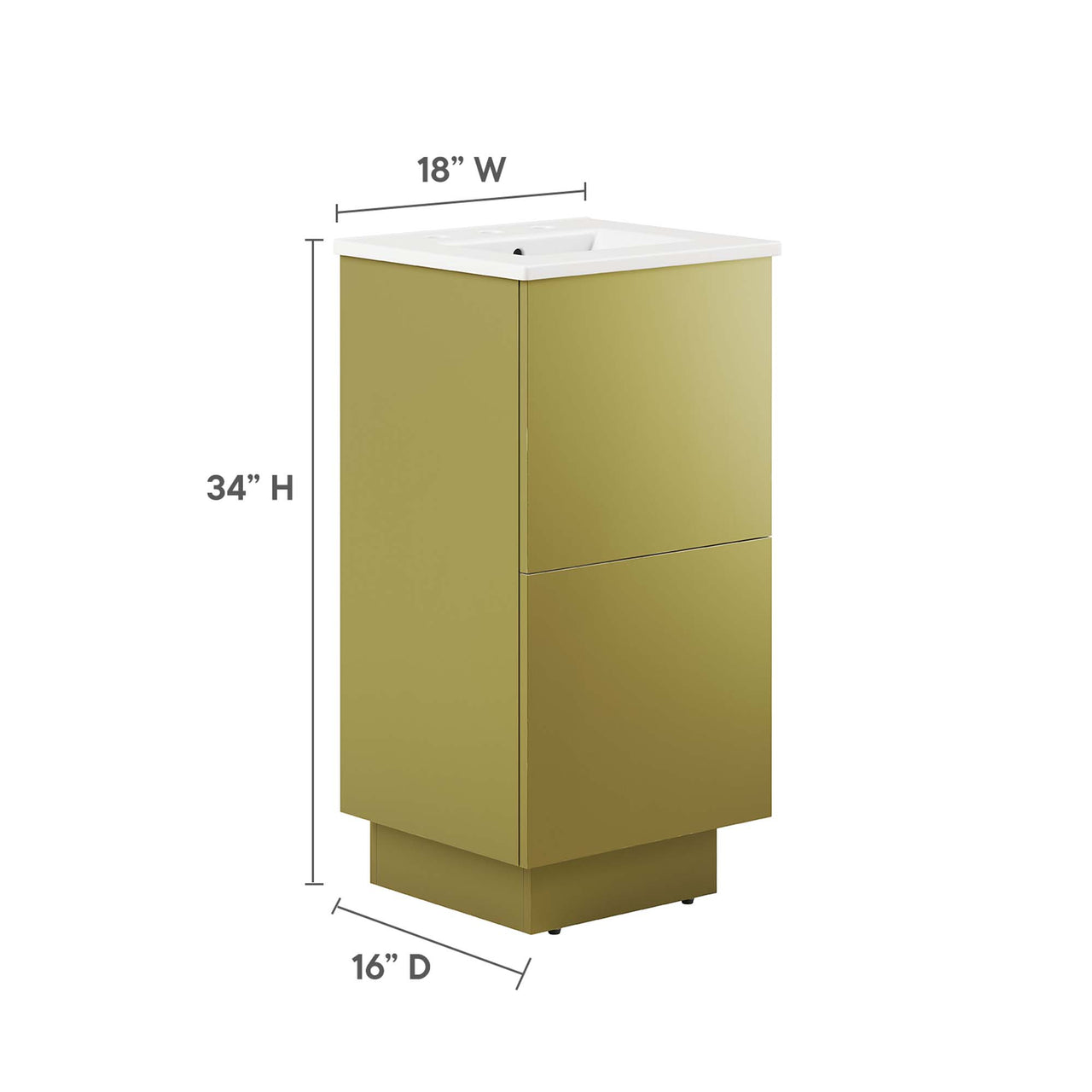 Gold Rush Vanity Unit, Extra Small, White & Gold